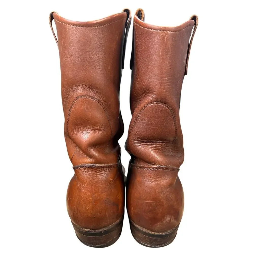 Vintage Unbranded Harley Davidson Brown Soft Toe Western  display picture 2